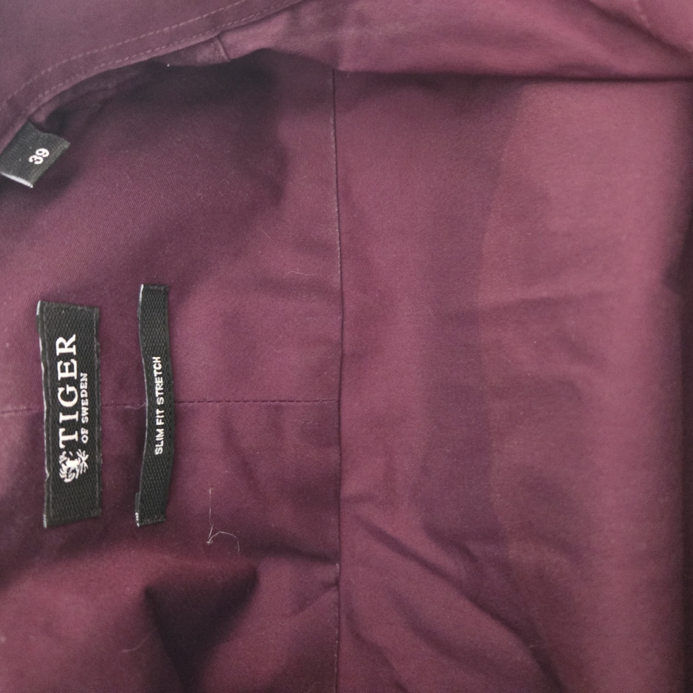 Tiger of Sweden Slim Fit Dress Shirt - Deep Purple/ Plum